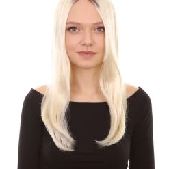 HPO Evil Bride Adult Women's Wig | Blond Cosplay Halloween Wig | Premium Breathable Capless Cap