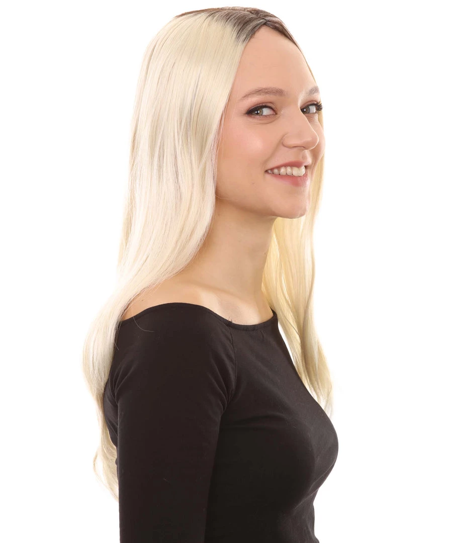 HPO Evil Bride Adult Women's Wig | Blond Cosplay Halloween Wig | Premium Breathable Capless Cap