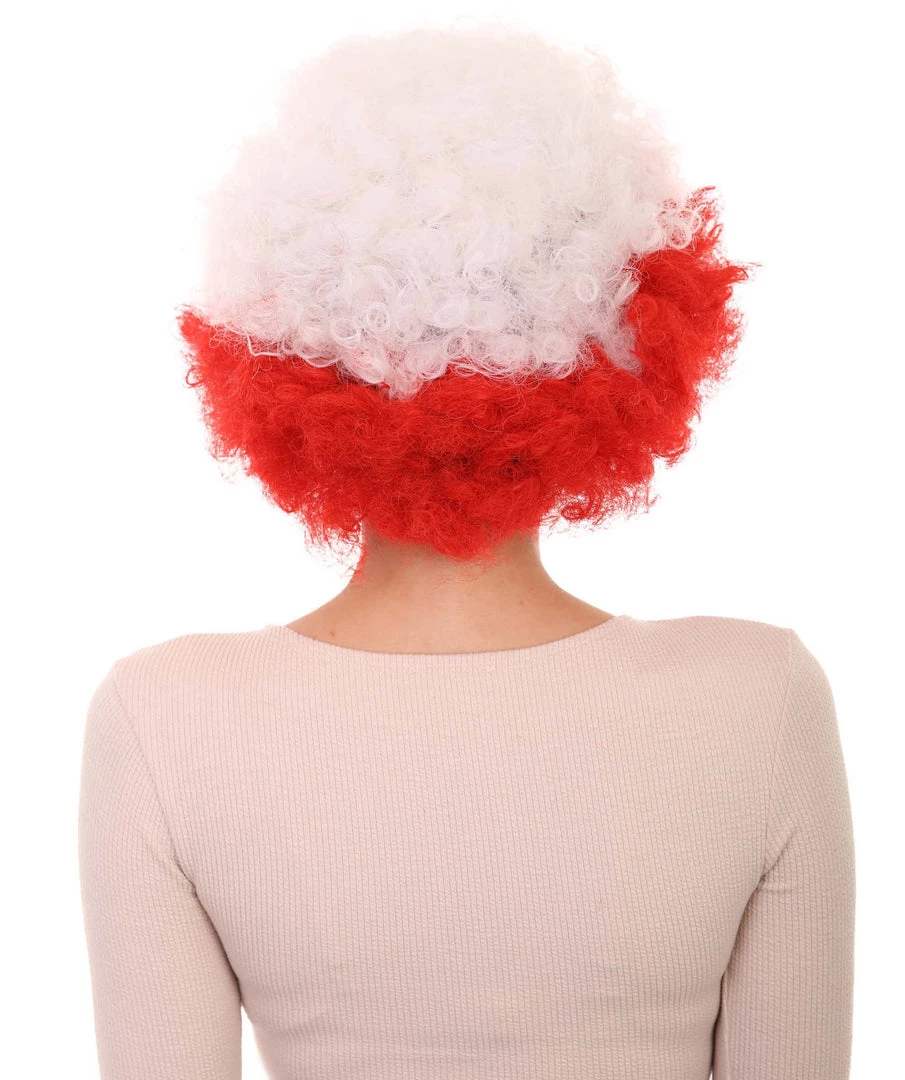 FLAGWIGS Poland Flag Sport Afro Halloween Wig Women's