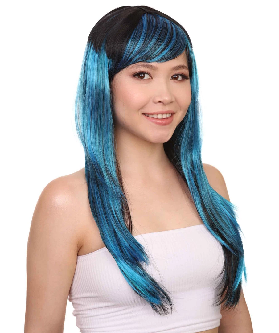 HPO Women's Sexy Peacock Womens Wig | Party Ready Fancy Cosplay Halloween Wig | Premium Breathable Capless Cap