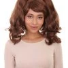 HPO Womens Brown Ponytail Wig | Video Game Wigs | Premium Breathable Capless Cap