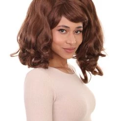 HPO Womens Brown Ponytail Wig | Video Game Wigs | Premium Breathable Capless Cap