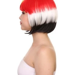 FLAGWIGS Women Patriotic Egypt Flag Bob Wig | Premium Breathable Capless Cap Women's