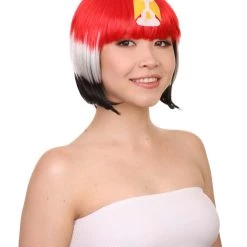 FLAGWIGS Women Patriotic Egypt Flag Bob Wig | Premium Breathable Capless Cap Women's