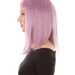 HPO Womens Purple Mixed Wig | Purple Fashion Wigs | Premium Breathable Capless Cap Women's