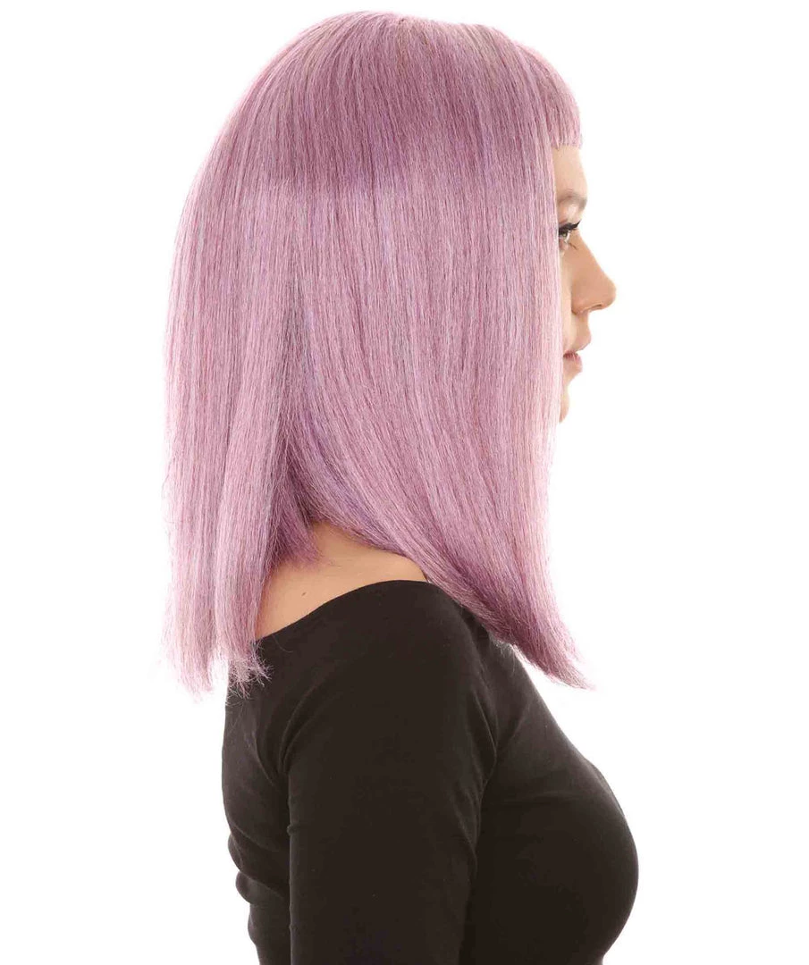 HPO Womens Purple Mixed Wig | Purple Fashion Wigs | Premium Breathable Capless Cap Women's