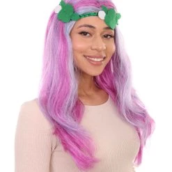 HPO Womens Fairy Wig | Purple Storybook & Fairytale Wigs | Premium Breathable Capless Cap Women's
