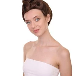 HPO Women's Womens Missy Mistress Brown Wig | TV/Movie Wigs | Premium Breathable Capless Cap