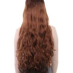 HPO Native American Bride Womens Wig | Long Brown Blonde Fancy Cosplay Halloween Wig | Premium Breathable Capless Cap