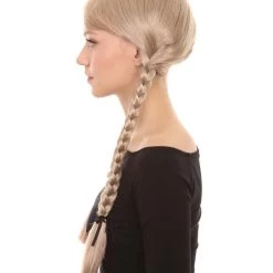 HPO Dutch Girl Braided Wigs | Colonial Character Cosplay Wigs Multiple Colors | Premium Breathable Capless Cap Women's
