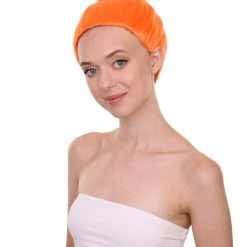 HPO Womens Orange Ponytail Wig | TV/Movie Wigs | Premium Breathable Capless Cap