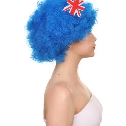 FLAGWIGS Australia Flag Sport Afro Wig | Premium Breathable Capless Cap Women's