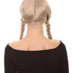 HPO Dutch Girl Braided Wigs | Colonial Character Cosplay Wigs Multiple Colors | Premium Breathable Capless Cap Women's