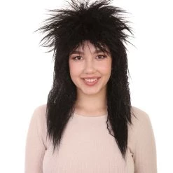 HPO Women Funky Style Black Wig | Premium Breathable Capless Cap