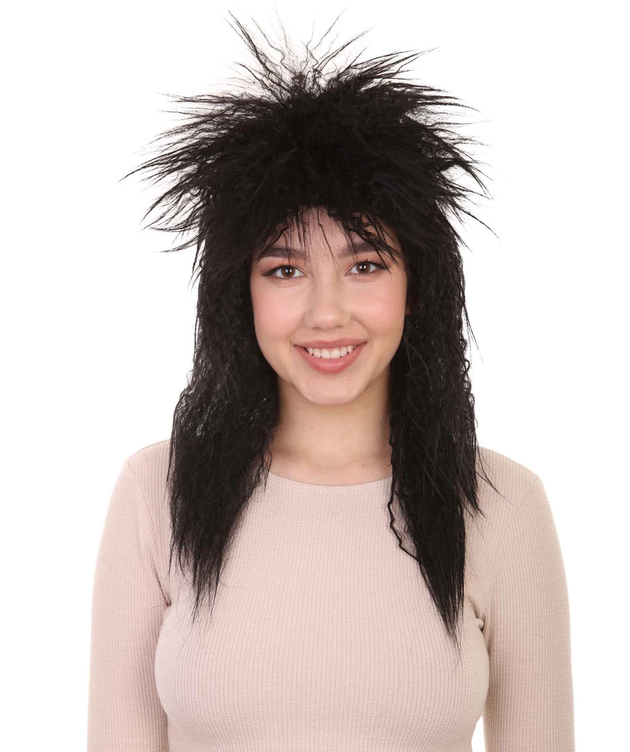 HPO Women Funky Style Black Wig | Premium Breathable Capless Cap