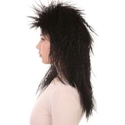 HPO Women Funky Style Black Wig | Premium Breathable Capless Cap