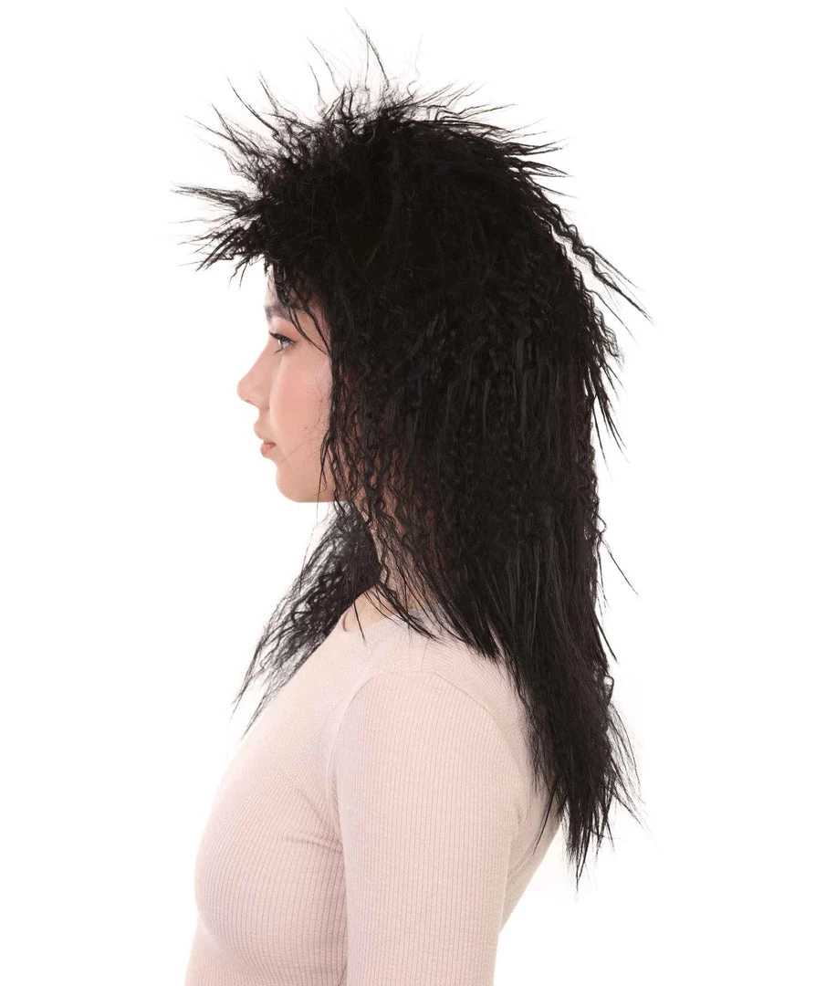 HPO Women Funky Style Black Wig | Premium Breathable Capless Cap