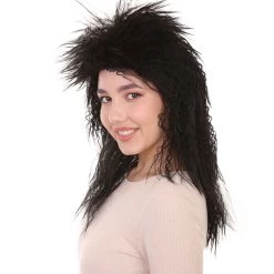 HPO Women Funky Style Black Wig | Premium Breathable Capless Cap