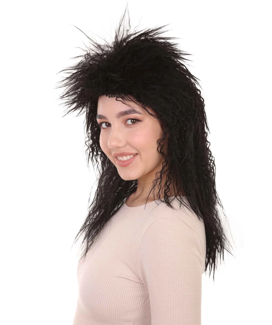 HPO Women Funky Style Black Wig | Premium Breathable Capless Cap