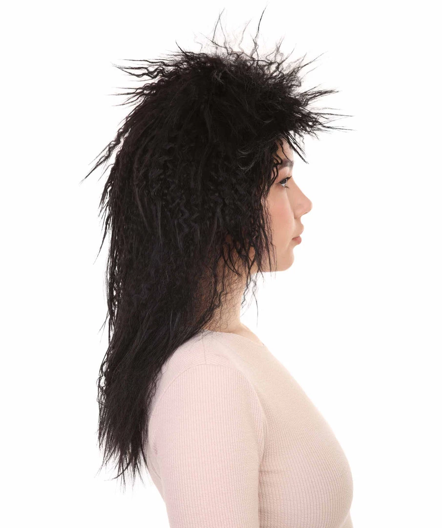 HPO Women Funky Style Black Wig | Premium Breathable Capless Cap
