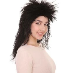 HPO Women Funky Style Black Wig | Premium Breathable Capless Cap