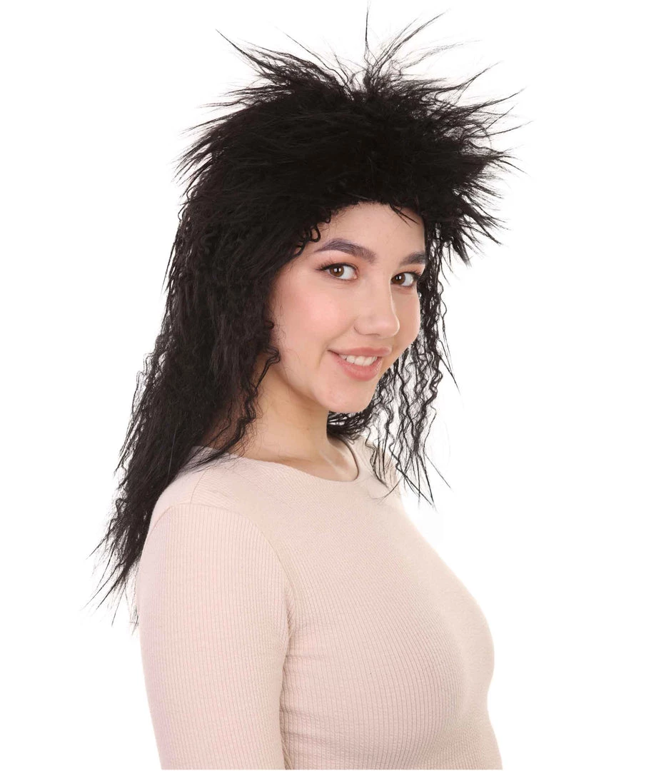 HPO Women Funky Style Black Wig | Premium Breathable Capless Cap