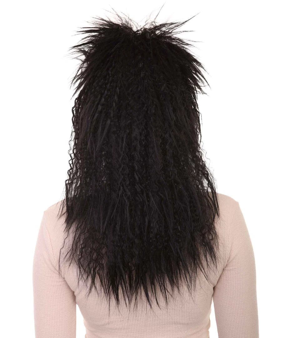 HPO Women Funky Style Black Wig | Premium Breathable Capless Cap