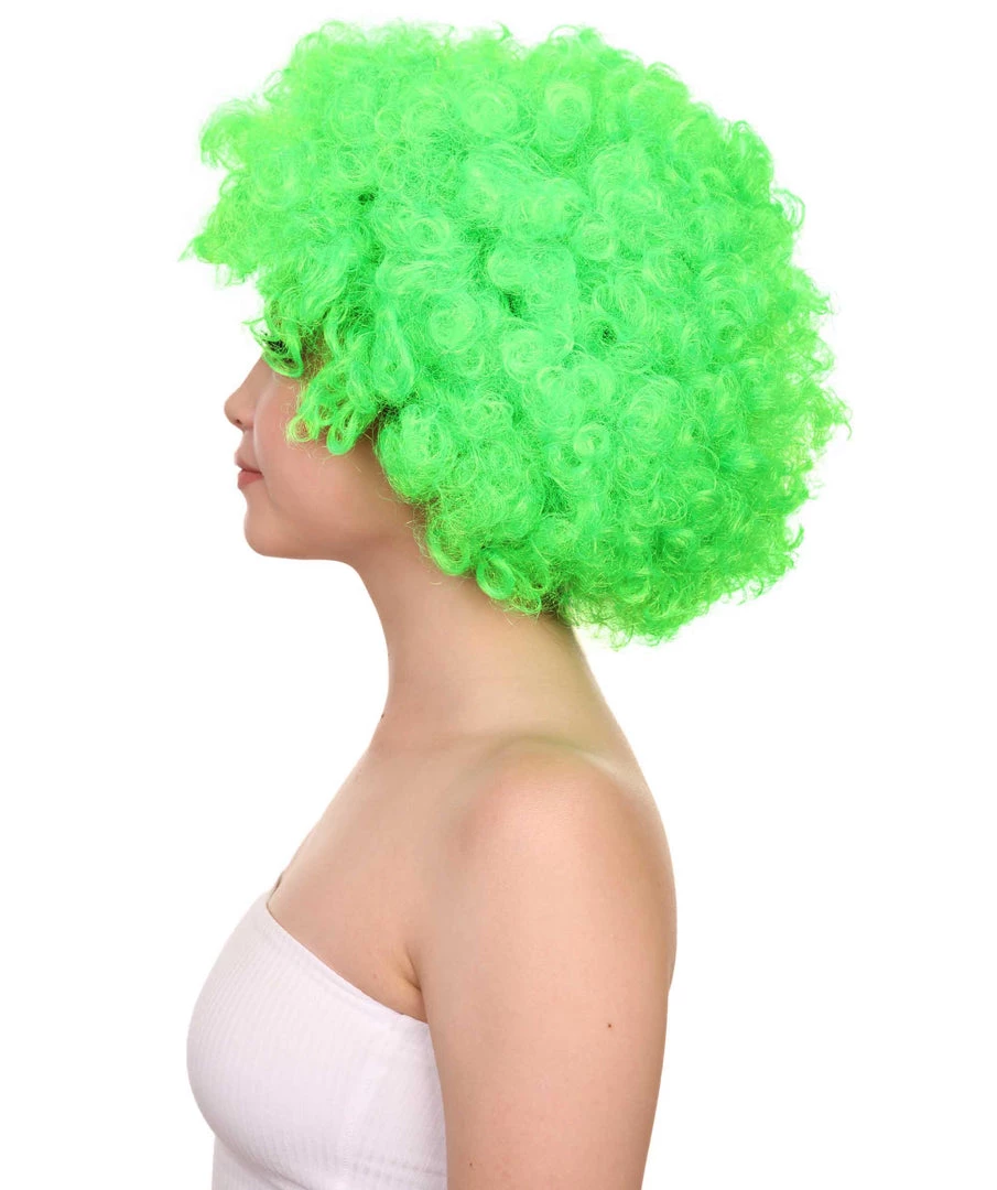 HPO Lime Afro Unisex Wig | Super Size Jumbo Fancy Party Event Ready Halloween Wig Women's