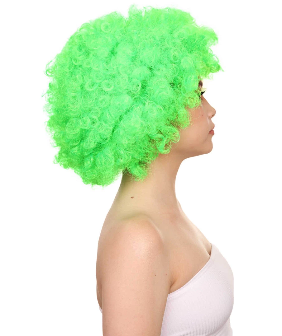 HPO Lime Afro Unisex Wig | Super Size Jumbo Fancy Party Event Ready Halloween Wig Women's