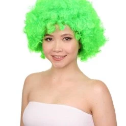 HPO Lime Afro Unisex Wig | Super Size Jumbo Fancy Party Event Ready Halloween Wig Women's