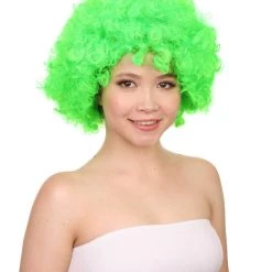 HPO Lime Afro Unisex Wig | Super Size Jumbo Fancy Party Event Ready Halloween Wig Women's