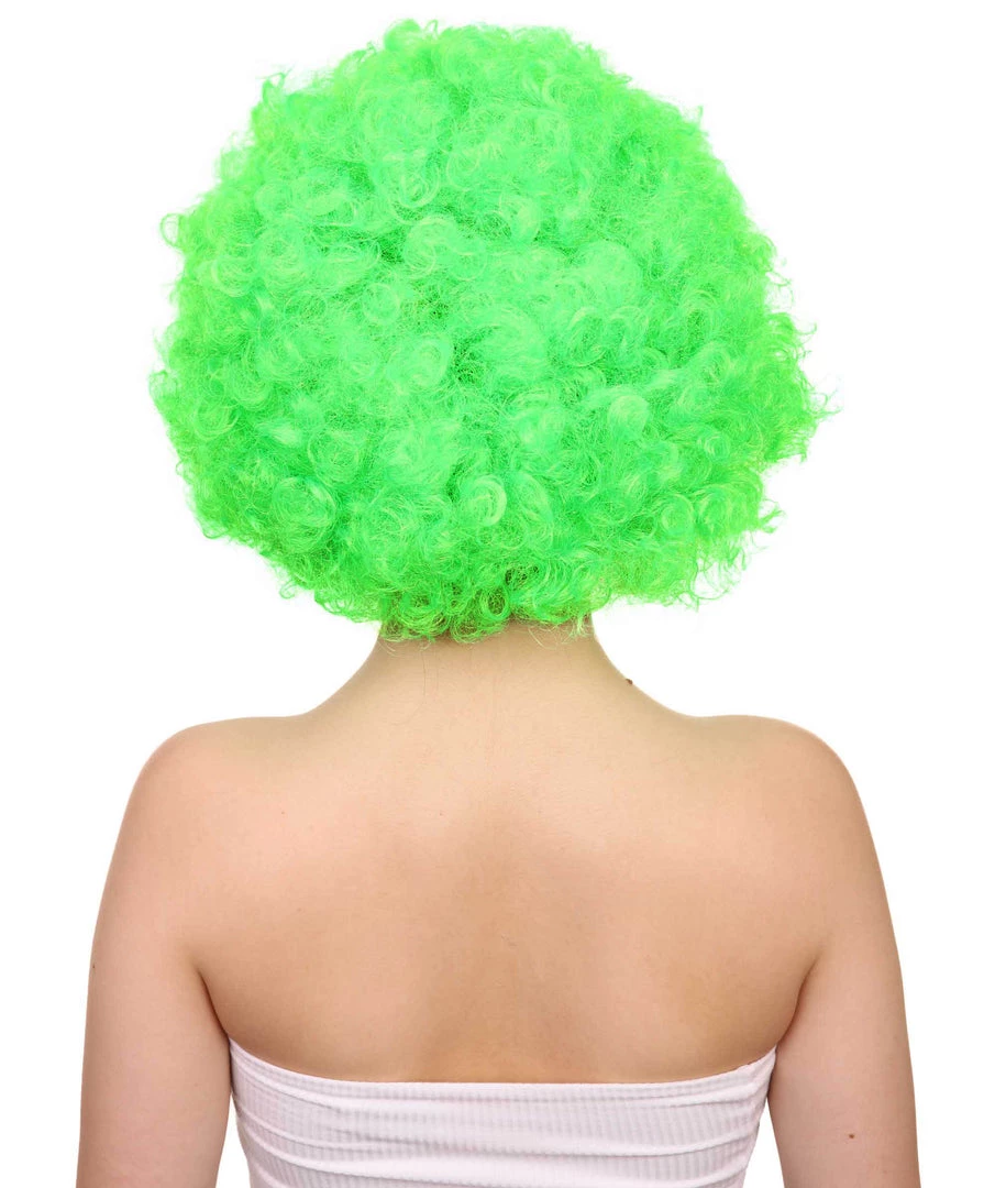 HPO Lime Afro Unisex Wig | Super Size Jumbo Fancy Party Event Ready Halloween Wig Women's