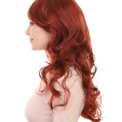 HPO Women's Womens Long Curly Super Model Wig | Natural Looking Fancy Wig Premium Breathable Capless Cap
