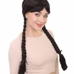 HPO Dutch Girl Braided Wigs | Colonial Character Cosplay Wigs Multiple Colors | Premium Breathable Capless Cap Women's