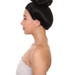 HPO Women's Pinned Up China Girl Wig | Black Cosplay Wig | Premium Breathable Capless Cap