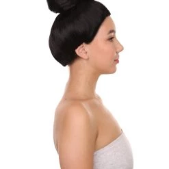 HPO Women's Pinned Up China Girl Wig | Black Cosplay Wig | Premium Breathable Capless Cap