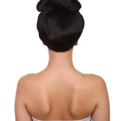 HPO Women's Pinned Up China Girl Wig | Black Cosplay Wig | Premium Breathable Capless Cap