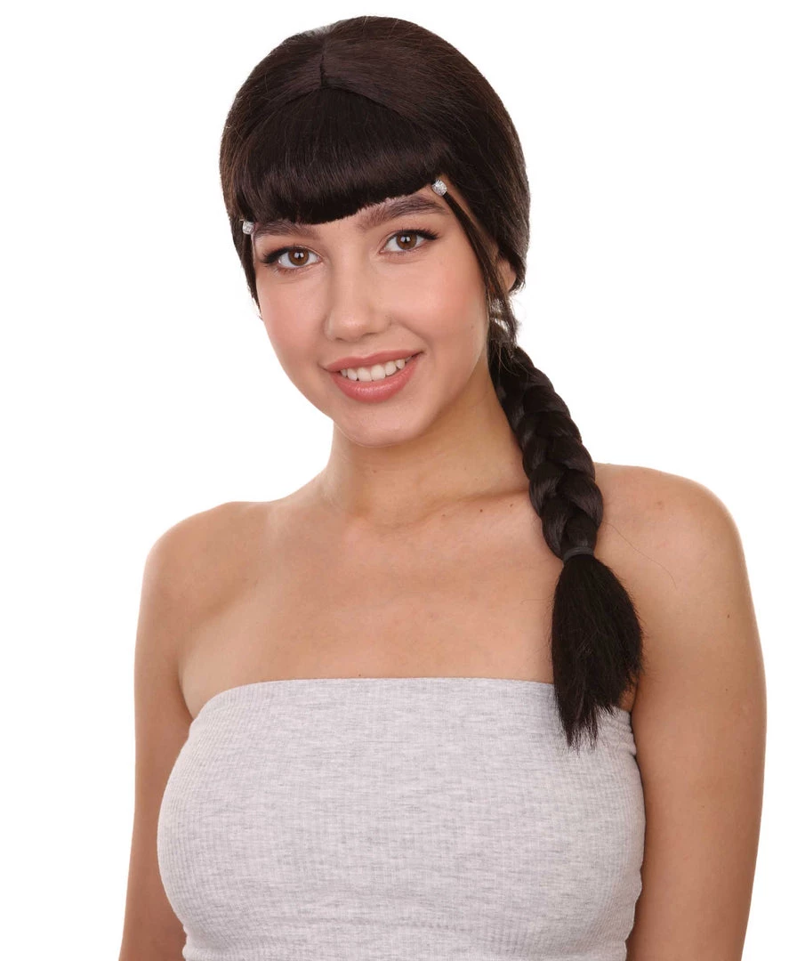 Adult Women's Animated Leader Of The Water Tribe Cosplay Wig, 22" Inch Long Pigtail Braided Hair | HPO