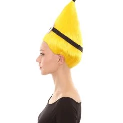 HPO Animation Yellow Unisex Wig | Yellow Tall Cartoon Film Series Wig | Premium Breathable Capless Cap Kids