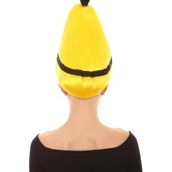 HPO Animation Yellow Unisex Wig | Yellow Tall Cartoon Film Series Wig | Premium Breathable Capless Cap Kids