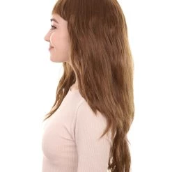 HPO Women's Womens Adult Drama Wig | Brown TV/Movie Wigs | Premium Breathable Capless Cap