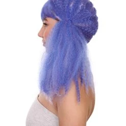 HPO Womens Mix Color Doll Wig | Big Fancy Party Event Ready Halloween Wig | Premium Breathable Capless Cap