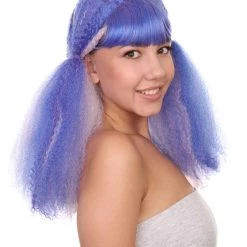 HPO Womens Mix Color Doll Wig | Big Fancy Party Event Ready Halloween Wig | Premium Breathable Capless Cap