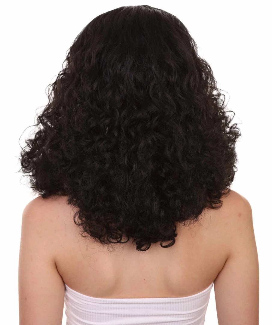 Adult Women's 17" Inch Medium Length Curly Party Movie Cosplay Halloween Dark BadGirlRiri Character Costume Wig, Synthetic Fiber Soft Hair, | HPO