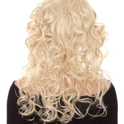 HPO Men's Adult Womens Wig | Curly Long Princess Blonde Cosplay Halloween Wig | Premium Breathable Capless Cap