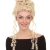 HPO Deluxe Princess Blonde Womens Wig | Royal Glamour Cosplay Halloween Wig | Premium Breathable Capless Cap Men's
