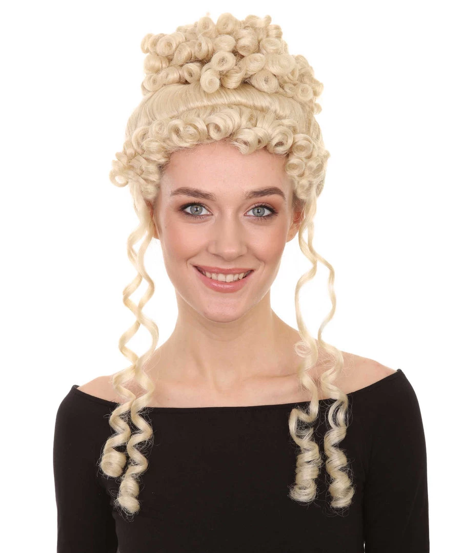 HPO Deluxe Princess Blonde Womens Wig | Royal Glamour Cosplay Halloween Wig | Premium Breathable Capless Cap Men's