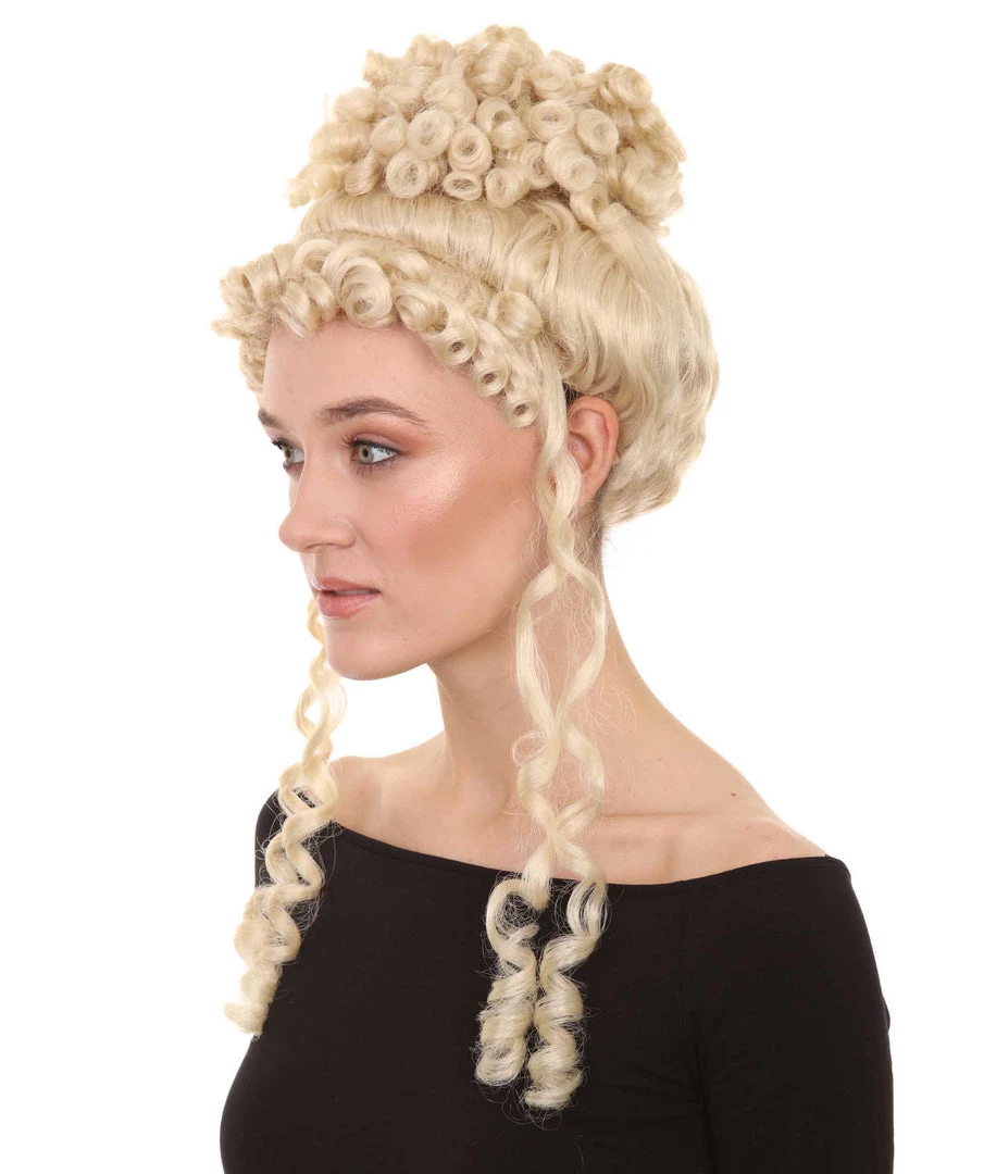 HPO Deluxe Princess Blonde Womens Wig | Royal Glamour Cosplay Halloween Wig | Premium Breathable Capless Cap Men's
