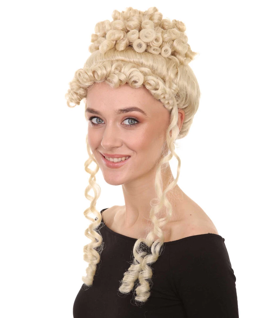 HPO Deluxe Princess Blonde Womens Wig | Royal Glamour Cosplay Halloween Wig | Premium Breathable Capless Cap Men's