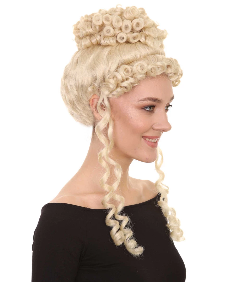 HPO Deluxe Princess Blonde Womens Wig | Royal Glamour Cosplay Halloween Wig | Premium Breathable Capless Cap Men's